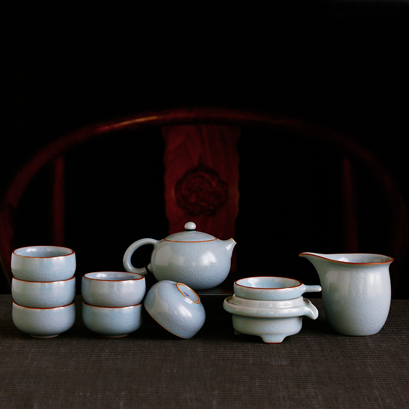 The Poly real boutique scene. Your up glaze kung fu tea set home sitting room tea jingdezhen ceramic cups teapot