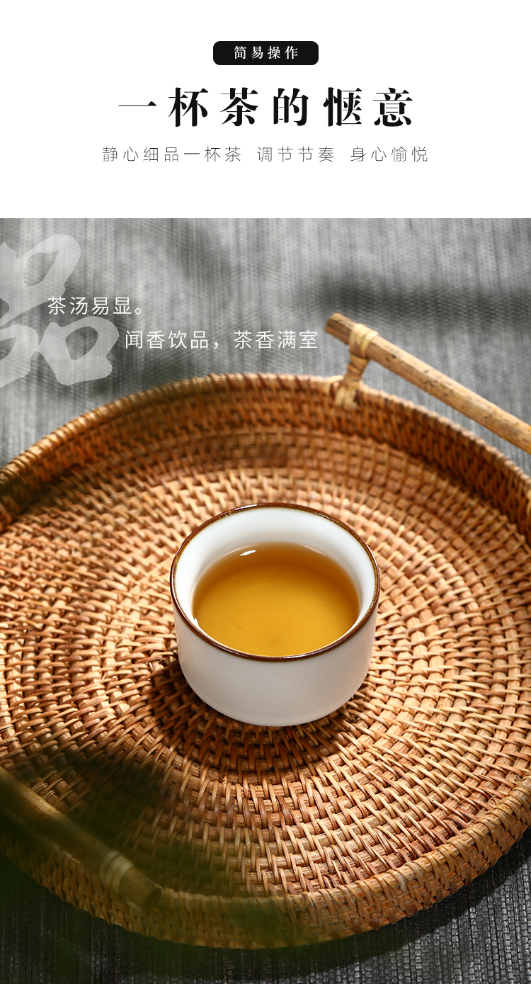 The Poly real scene between manual pressure hand cups kung fu masters cup large jingdezhen ceramics sample tea cup high - grade restoring ancient ways