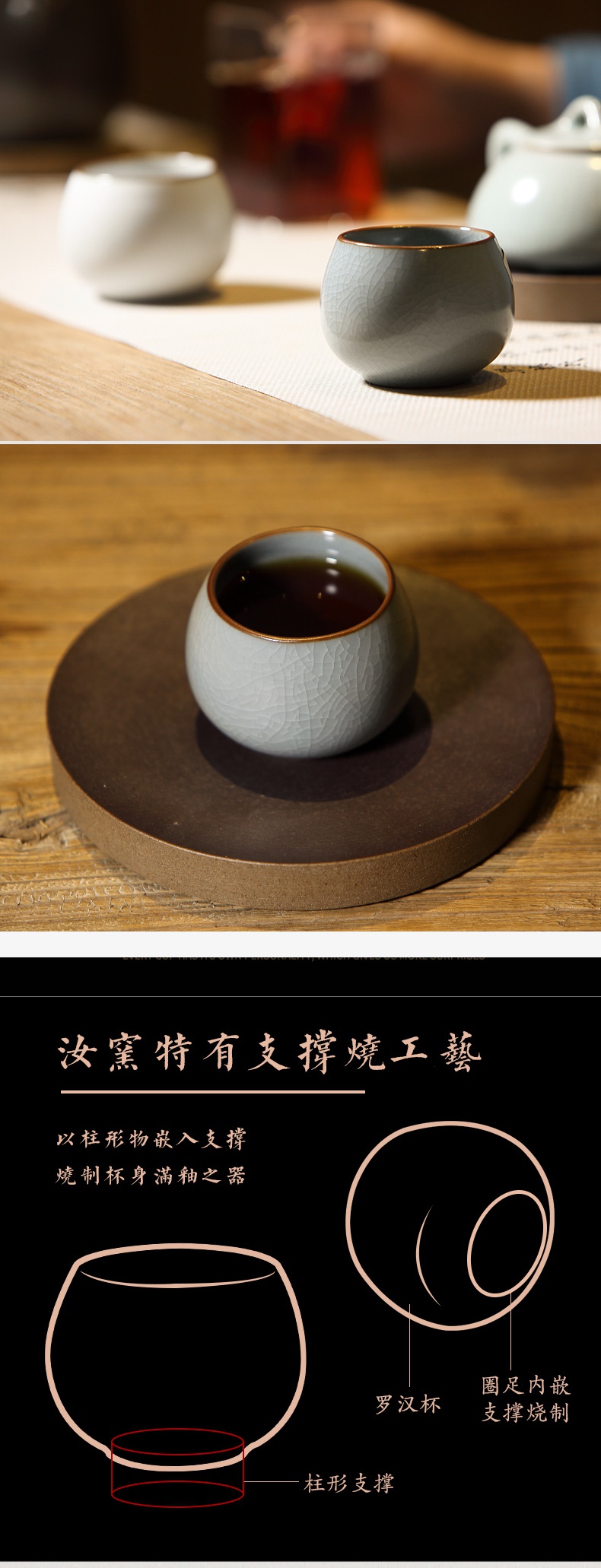 The Poly real boutique scene. Your up with jingdezhen ceramic cups master single CPU kung fu tea set piece can keep sample tea cup