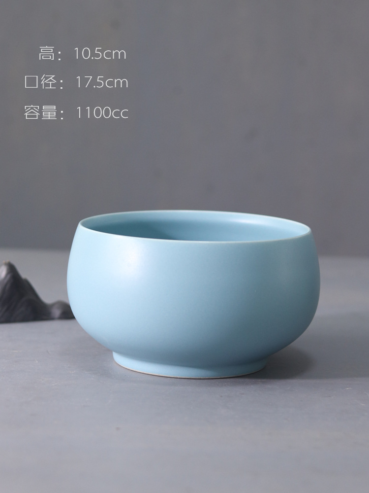 Gather large tea wash color scene of jingdezhen ceramics glaze slag powder blue bucket built water washing water jar water tank