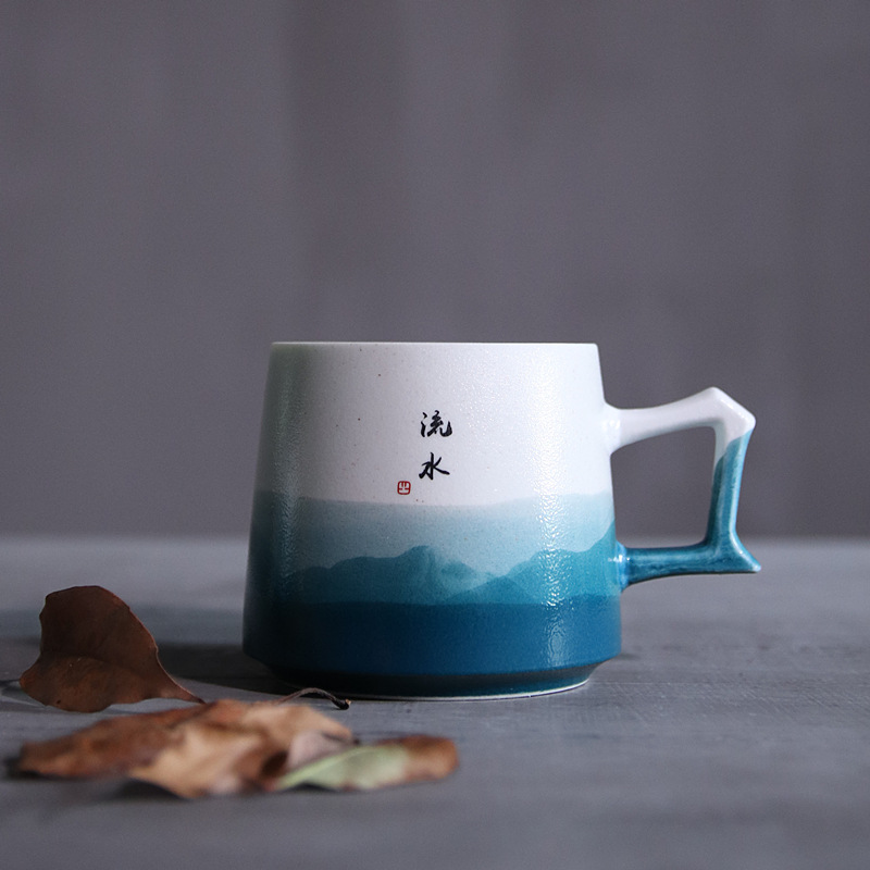 Poly real view jingdezhen ceramics by hand written picked mark cup, coffee cup enterprise LOGO customization