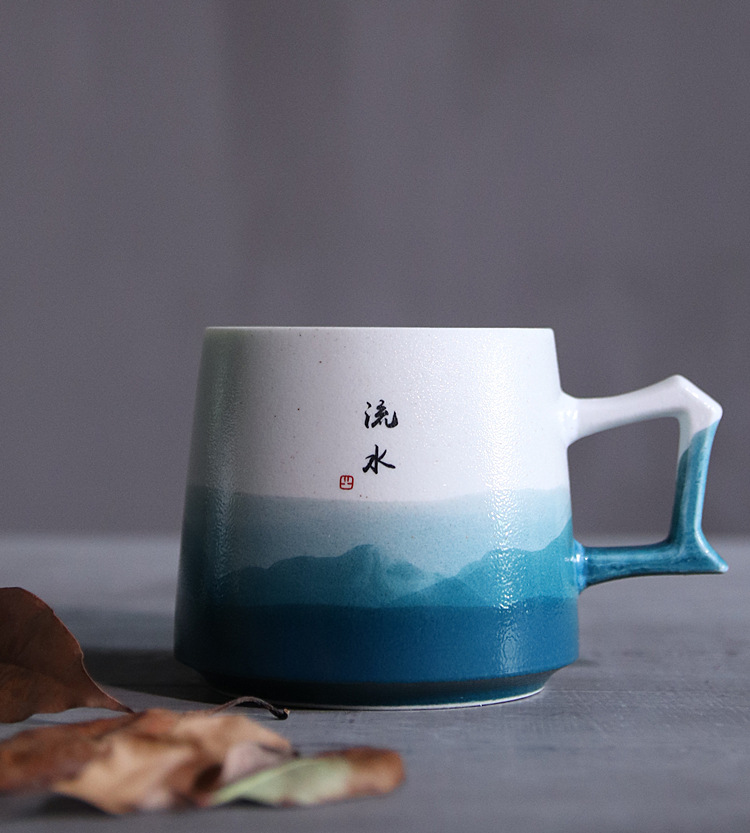 Poly real view jingdezhen ceramics by hand written picked mark cup, coffee cup enterprise LOGO customization