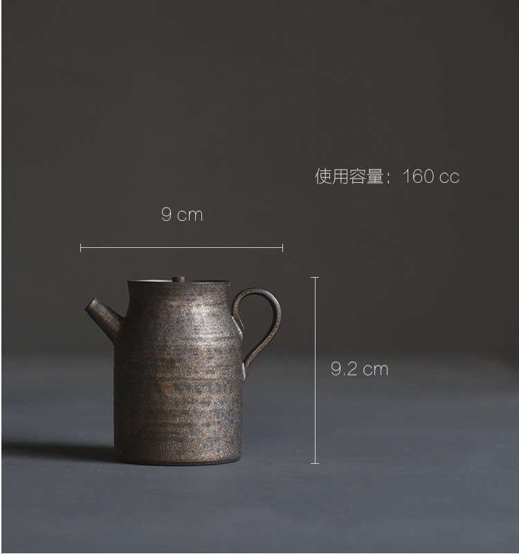 Poly real scene manual coarse pottery teapot variable straight pot of coarse pottery metal glaze gold ball hole teapot the teapot