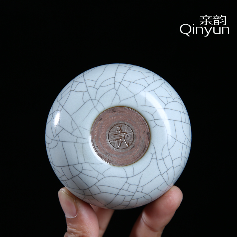 QY Wang Wu new invited on ceramic kung fu tea cup together scene celadon all hand cup cup single glass bowl