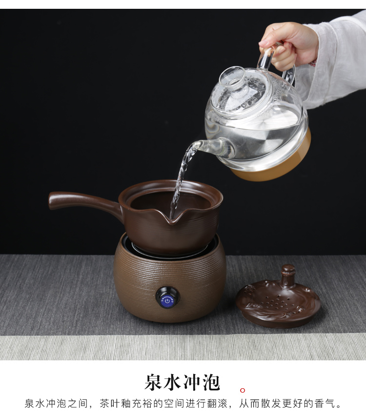 Poly real scene side boil household ceramics pu white tea boiled tea machine electricity TaoLu boil kettle coarse some ceramic pot to boil the teapot