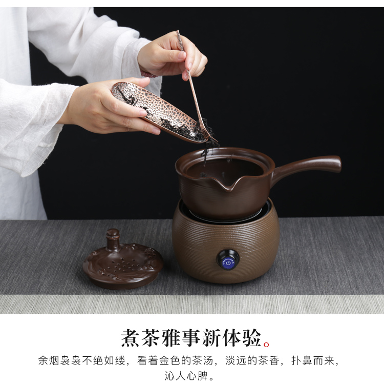 Poly real scene side boil household ceramics pu white tea boiled tea machine electricity TaoLu boil kettle coarse some ceramic pot to boil the teapot