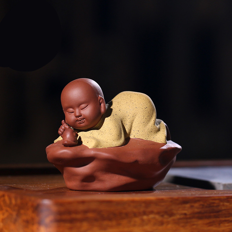 . Poly real boutique scene. Violet arenaceous the little novice monk tea pet furnishing articles tong qu monk kung fu tea accessories play S tea tea