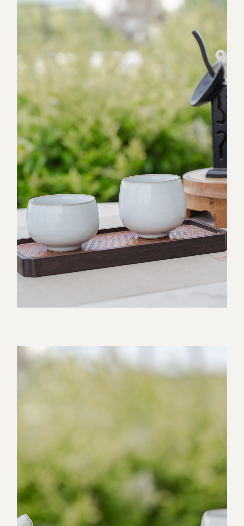 . Poly real boutique scene. The new ocean 's your up cup balls cup sample tea cup master cup single CPU ruzhou your porcelain piece