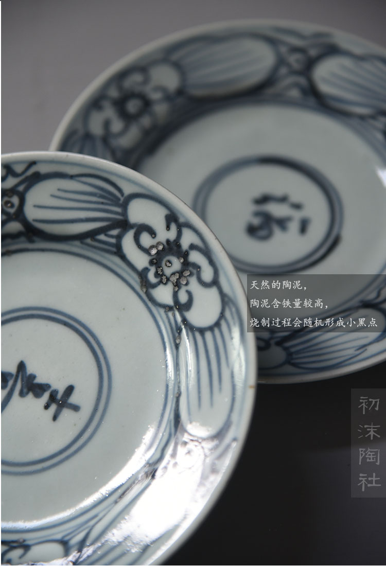 Poly real view jingdezhen factory goods antique porcelain pot of tea tray bearing restoring ancient ways pot cup mat