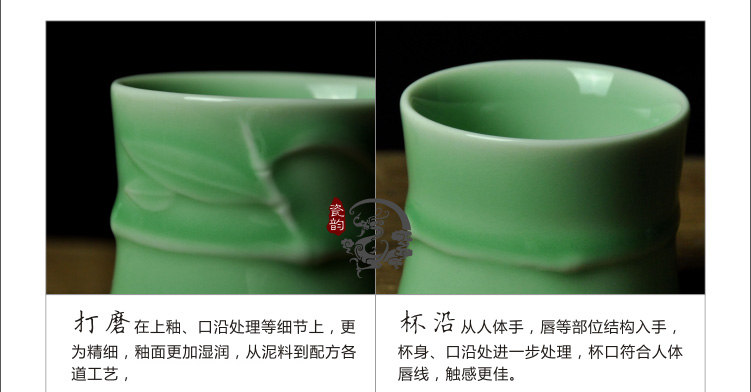 Porcelain rhyme together scene corrugated ceramic appearance with a cup of multi - color single CPU Japanese celadon noggin contracted ultimately responds cup