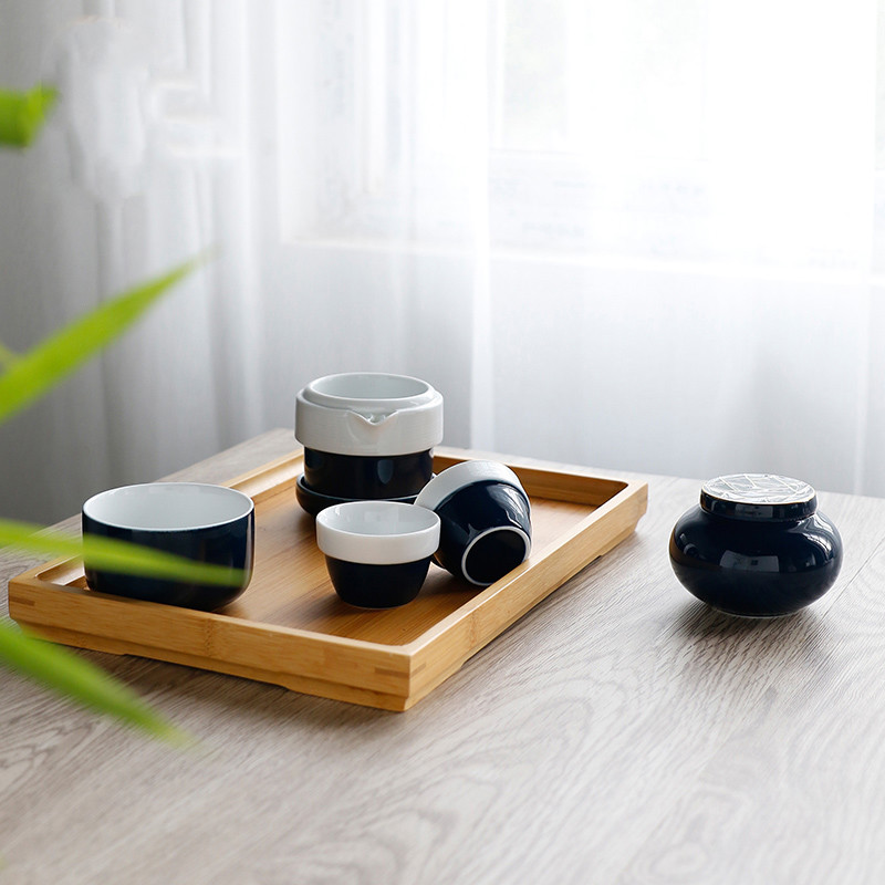 The Poly real boutique scene. Crack cup of jingdezhen ceramic cups tea sets travel a pot of two cups of tea pot of TZ