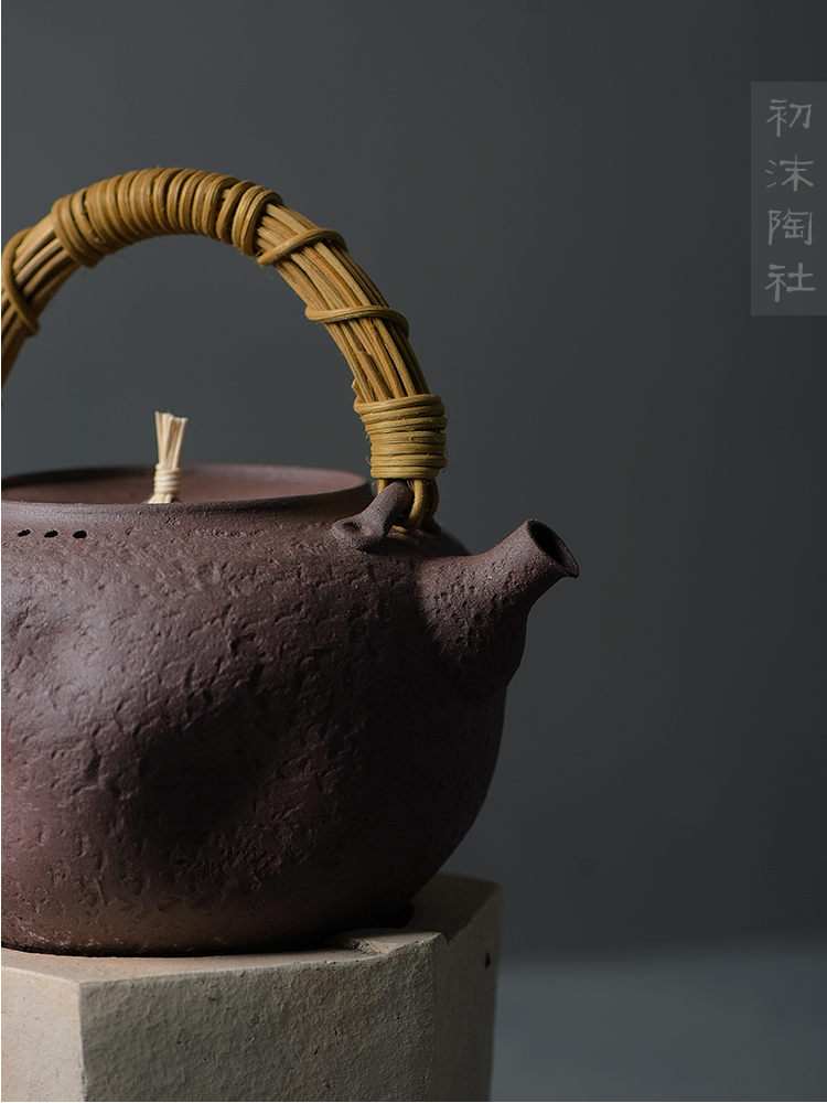 Poly real scene are it zhu mud coarse pottery charcoal stove temperature boiling pot of tea tea warm tea boiled tea cozy group by hand