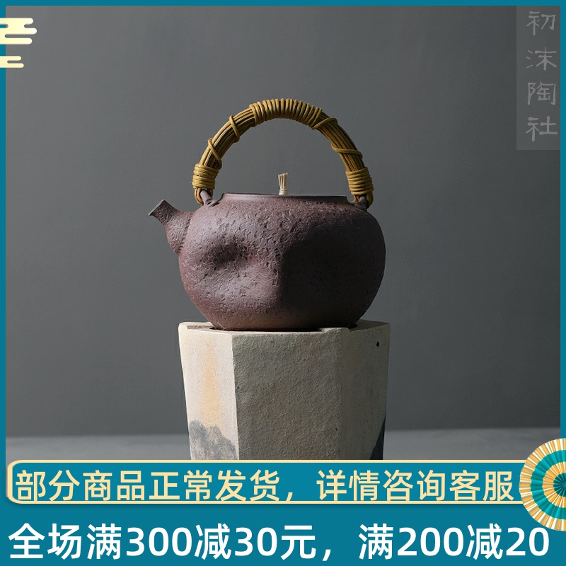 Poly real scene are it zhu mud coarse pottery charcoal stove temperature boiling pot of tea tea warm tea boiled tea cozy group by hand