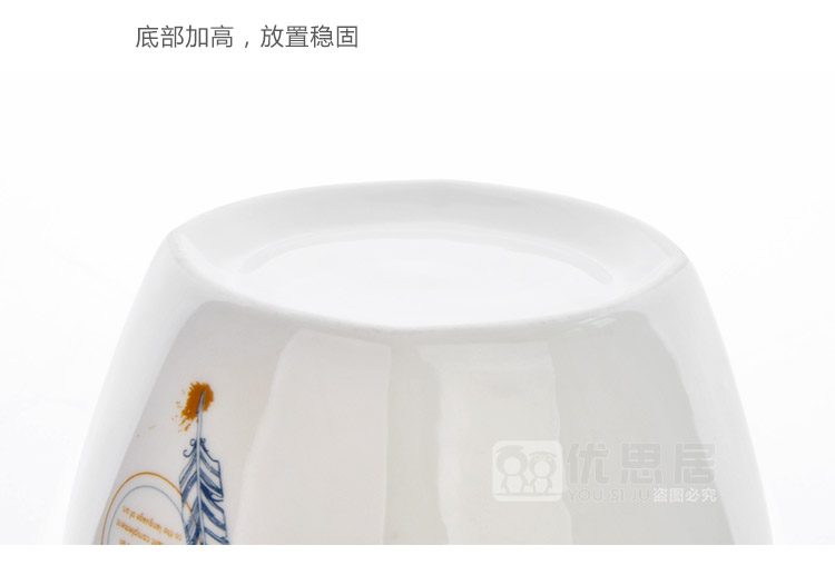 J together scene contracted household ceramic bowl fresh Japanese bowls of rice bowls bowl dessert bowl, square, round, small bowl