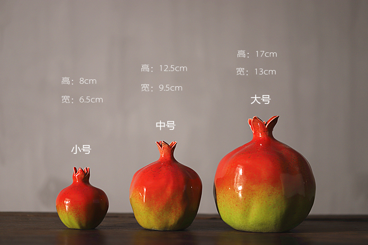 The Poly real scene of jingdezhen ceramic furnishing articles bionic pomegranate creative ceramic fruit of carve patterns or designs on woodwork vase home decoration
