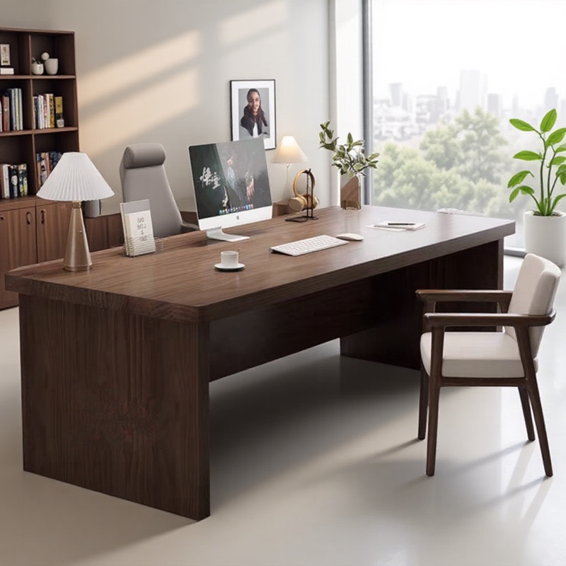 Solid Wood Desk, Boss Desk, Simple and Modern General Manager Desk, Executive Desk, Home Desk, Office Computer Desk