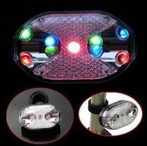 New: Seven colorful 9LED Bike Tail Lights Warning Lights Bike Lights Seven Color Lights
