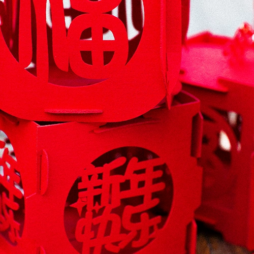 Niu nian fu zi zi xiahong Lantern Mall Spring Festival Festival News Fair Fair Новогодние украшения украшения ювелирных изделий продукты висят ювелирные украшения