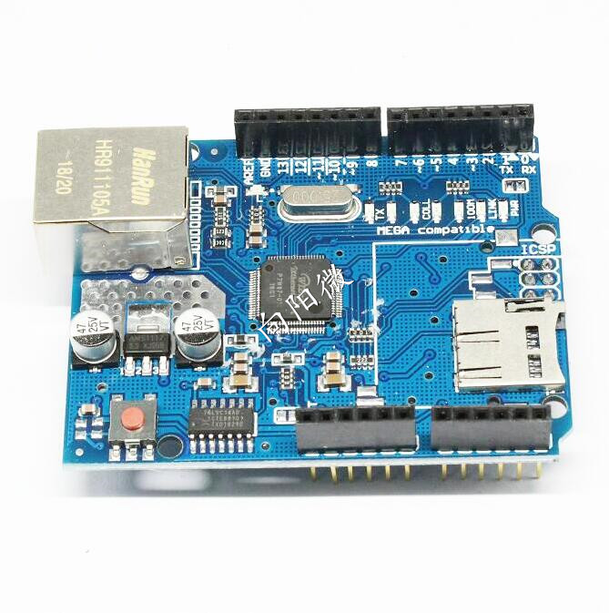 新版 Ethernet W5100 网络扩展板模块 SD卡扩展 兼容UNO R3