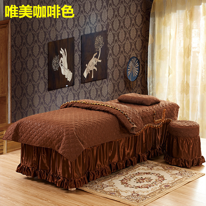 phương pháp điều trị khử trùng thẩm mỹ viện vẻ đẹp giường bedspread denim jacket massage rắn đầu vuông tròn bông - Trang bị tấm ga trai giuong cho spa