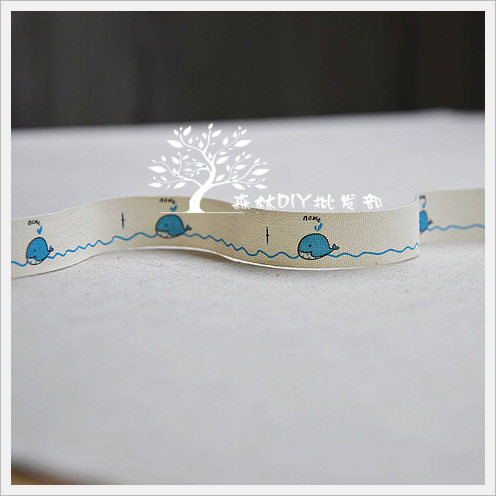 (forest wholesale) ZAZR print mark 1 5CM wide marine wind whale RMB13  pack 30 gr