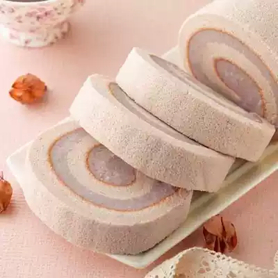 Spot Mr fang taro cake roll taro cake roll Taro scented roll Swiss roll snack Taiwan features Shunfeng