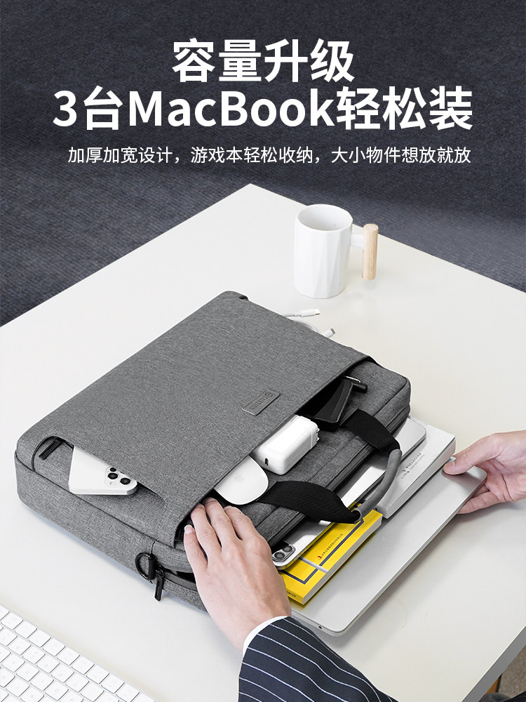 Laptop Shoulder Bag Suitable for Apple 13.3, Huawei 14, Dell, Lenovo Y7000, Women's Gaming Laptop, 15.6inch Crossbody 17.3, Men's Savior R9000 Protective Case, 16 Asus