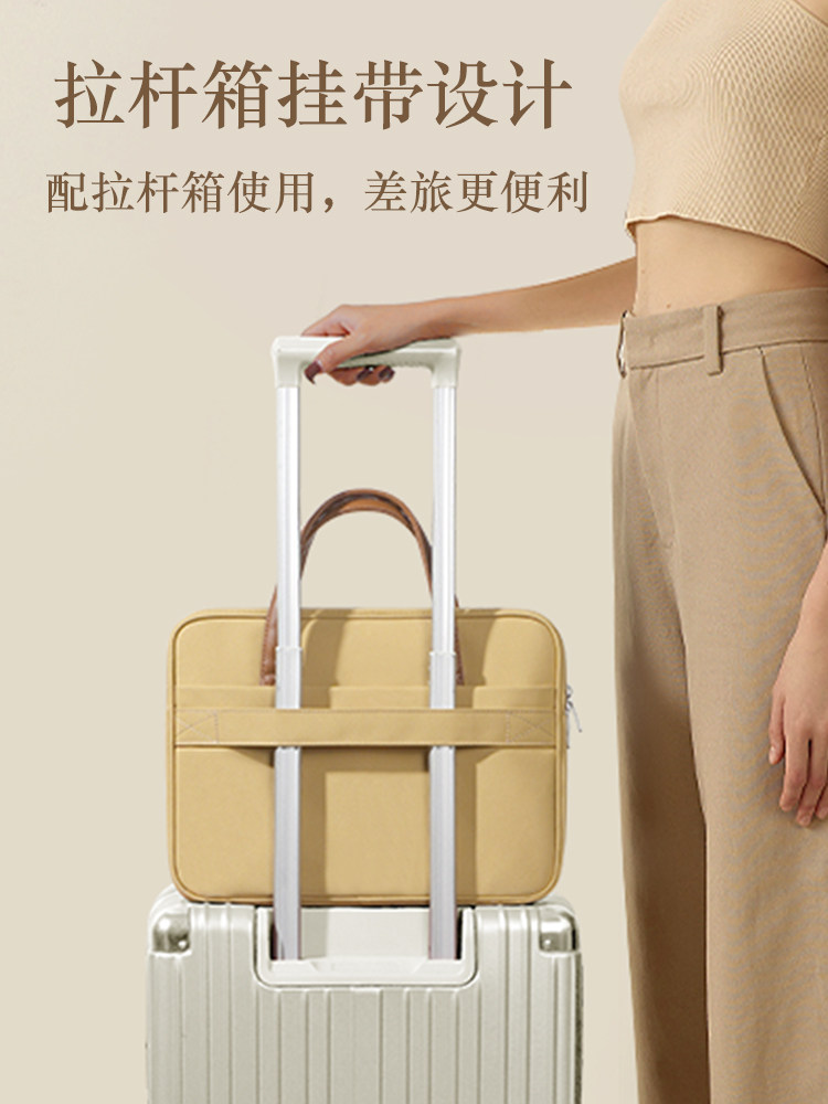 Good-Looking Laptop Bag, Drop-Proof and Shock-Proof, Suitable for Apple MacBook 13.3, Lenovo Air 14, Women's 15.6, ins Simple Shoulder Bag, 15 Huawei Mac, 13inch Pro 16 Dell