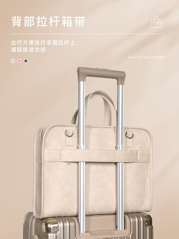 Good-Looking Laptop Bag, Drop-Proof and Shock-Proof, Suitable for Apple MacBook 13.3, Lenovo Air 14, Women's 15.6, ins Simple Shoulder Bag, 15 Huawei Mac, 13inch Pro 16 Dell