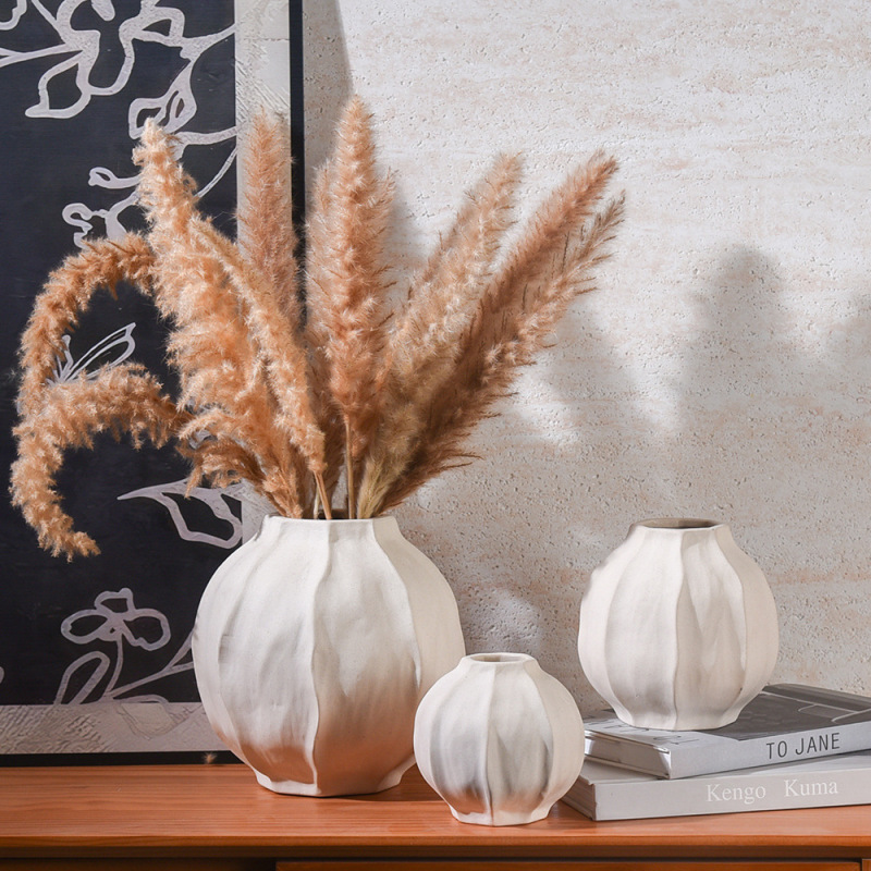 Ceramic Vase Wabi-Sabi Style Vintage Dried Flowers Fresh Flower Arrangement Flower Vessel Pottery Jar Retro Home Decoration Ornament Display Piece Ceramic Vase Wabi-Sabi Style Vintage Dried Flowers Fresh Flower Arrangement Flower Vessel Pottery Jar Retro Home Decoration Ornament Display Piece