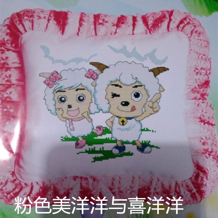 Cross stitch gối mới giá cả phải chăng chính xác in ấn couple hai puppy đệm phòng khách phim hoạt hình anime