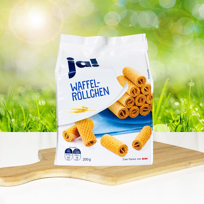 German JA milky crisp egg rolls casual and delicious snacks children's baby adult food 200g bags