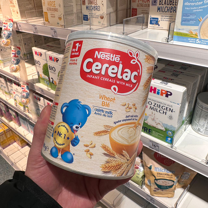 German Direct Mail NESTLE Baby Rice Flour Wheat Milk High-speed Rail Calcium Zinc Iodine Nutritious Cereals Complementary 400g-Taobao