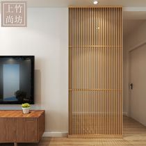 Partition Nordic style Japanese grille solid wood screen porch screen partition screen grille partition on Zushangfang