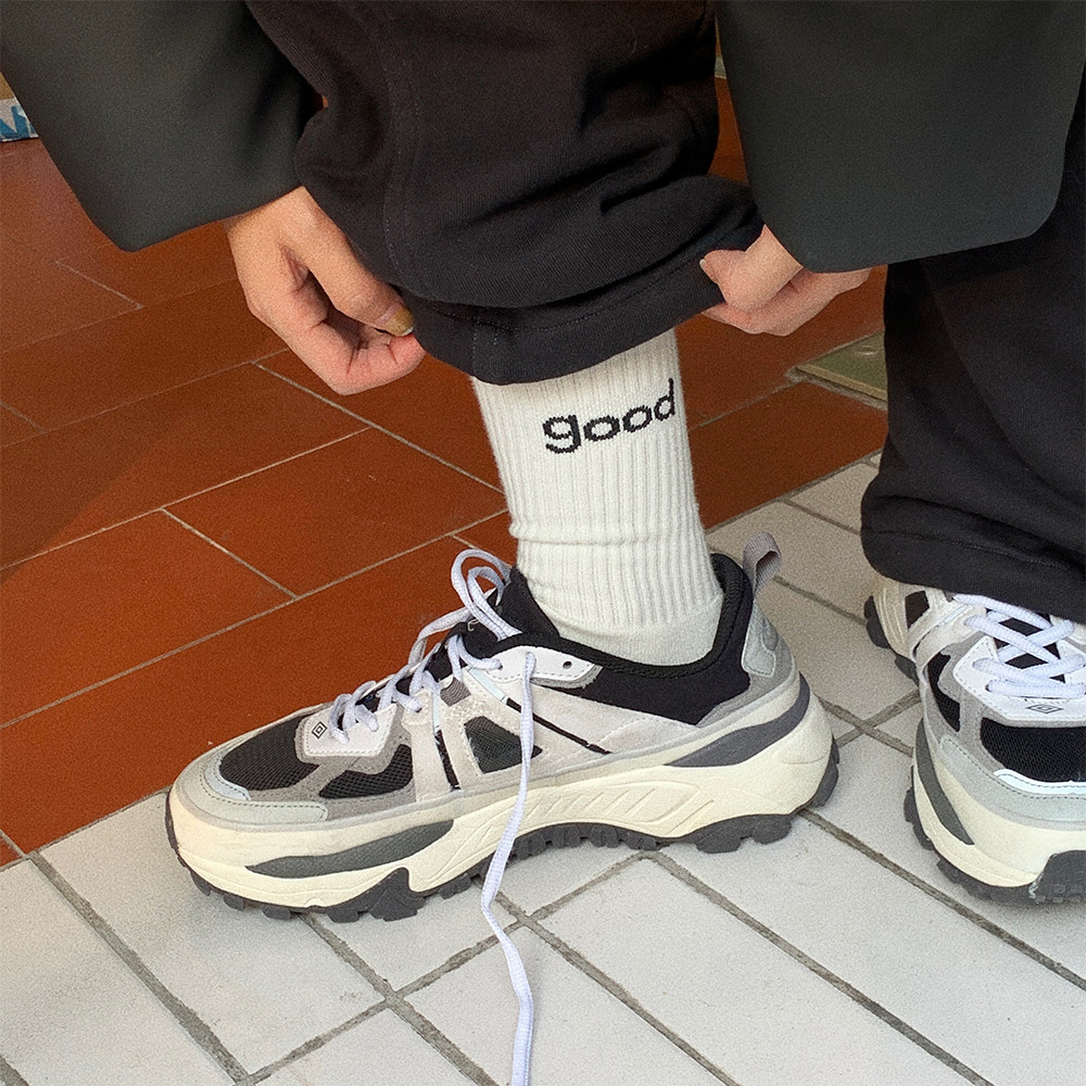 Good store meihaostore white mid-tube knitted stockings good jacquard thickened towel bottom couple models