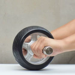 New Abdominal Wheel 304 Stainless Steel Aluminum Alloy Wheel Outdoor Abdominal Abdominal Strengthener Rubber Men's and Women's Training Handy Gadget