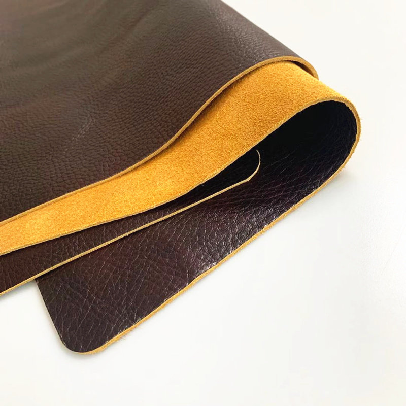 Wine Red Coffee Head Layer Cow Leather Material Genuine Leather Whole Diy Leather Material Sofa Leather Fabric Head Layer Cow Leather Headboard Material