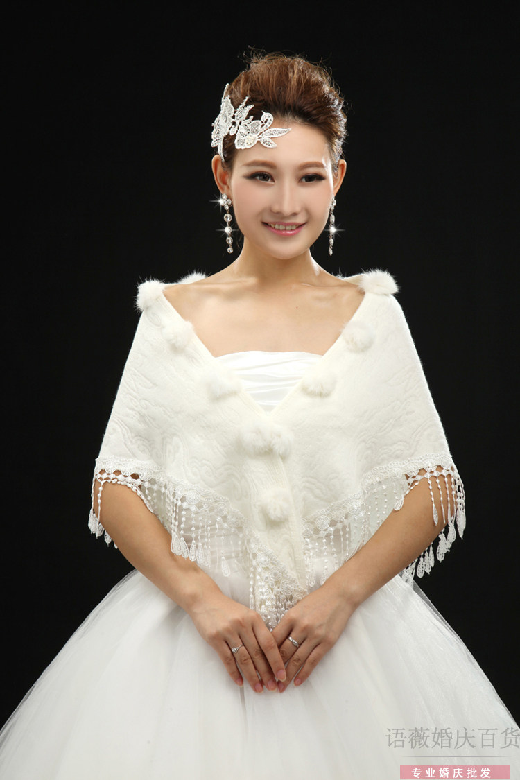 Bride Shawl Red Spring Shawl Costume Women Liuxi Wedding dress accessories pure large - code triangle clothing