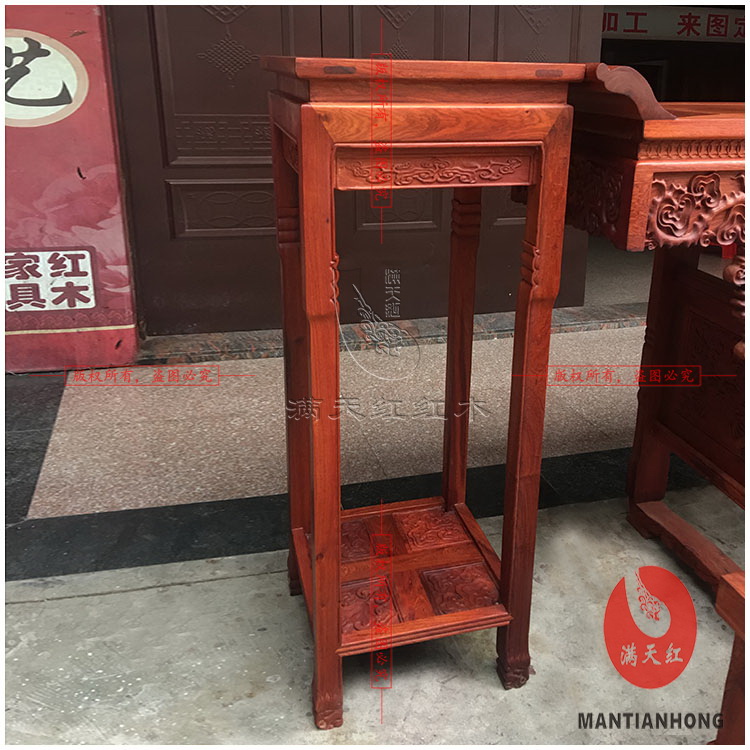Gỗ hồng mộc lớn Gỗ hồng mộc Miến Điện Zhongtang sáu mảnh đặt cống hiên bàn gỗ gụ đồ gỗ rắn - Bàn / Bàn bàn ăn gỗ