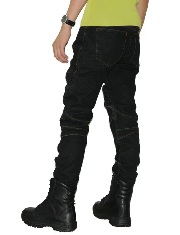 Xe máy mới thường xuyên cưỡi thẳng quần jean đầu máy thẳng thon Slim quần chống trơn co giãn - Xe máy Rider thiết bị