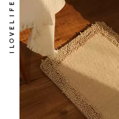 Bathroom absorbent non-slip mat Powder room floor mat Toilet door entrance floor mat Household solid color bedroom bed edge mat
