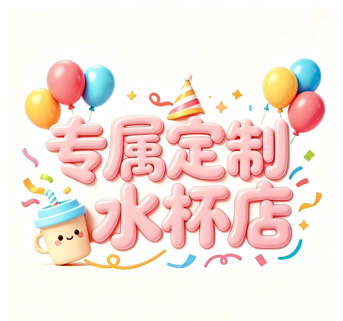 专属订制水杯店的LOGO