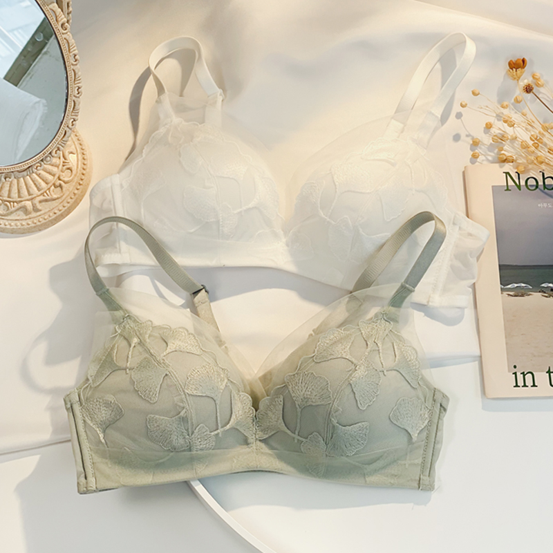 Underwear Women's thin section Summer small breasts coalestation without steel ring closeted breast anti-sagging bra Modale adjusted bra