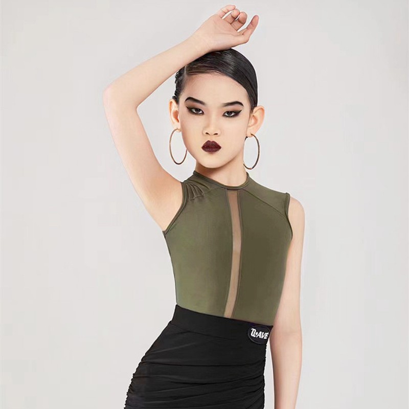 Wei Wu WAVE's new net red professional children's Latin dance clothes spring and summer girls practice performance clothes high-end practice clothes