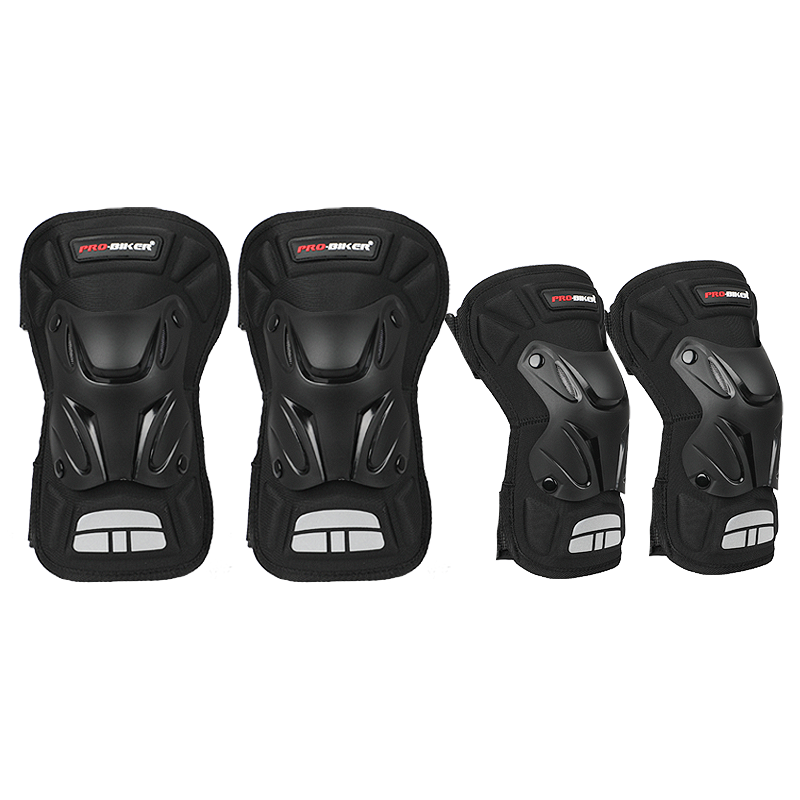 Riding tribal motorcycle riding protective gear Motorcycle equipment knee pads summer fall-proof four-piece set of men's and women's riding protective gear