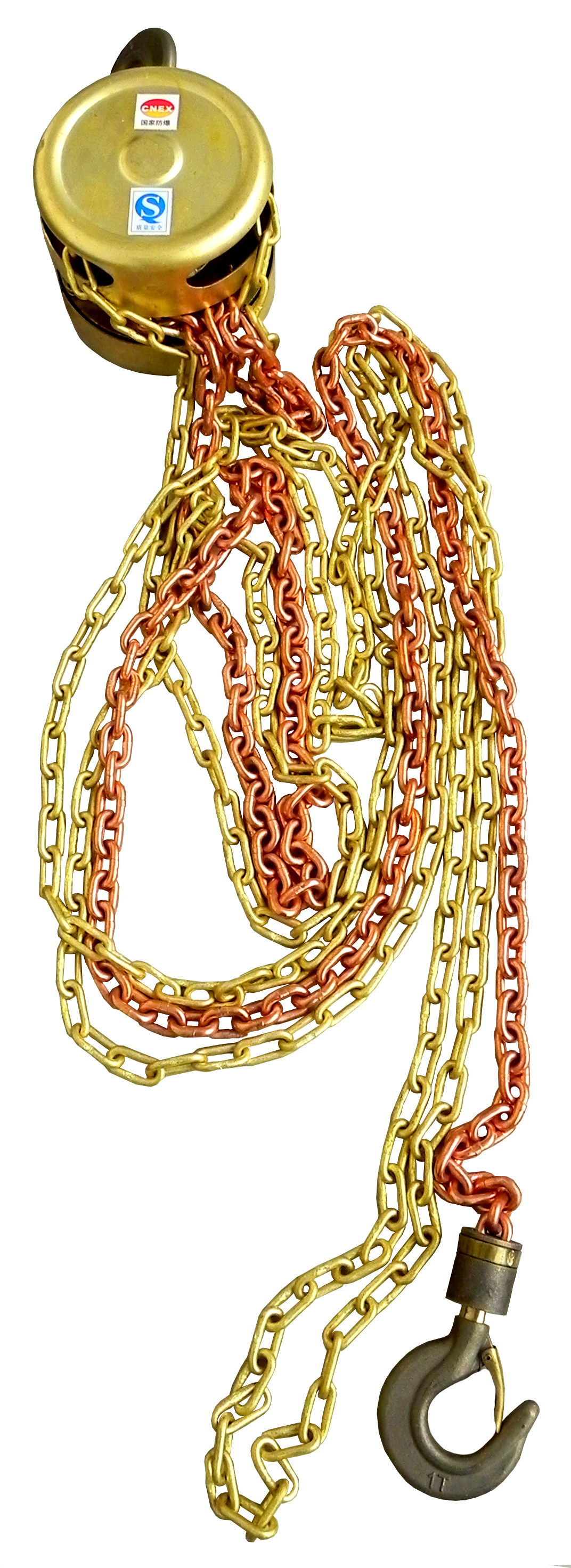 Explosion-proof reversing chain copper chain hoist for explosion-prone areas