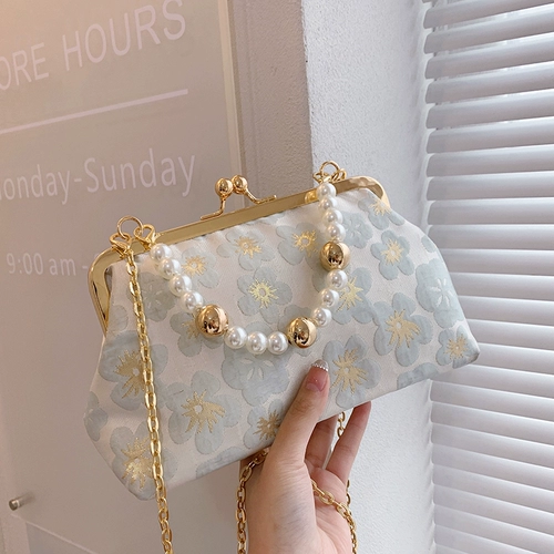 Универсальное ретро ципао, сумка для отдыха, ремешок для сумки из жемчуга, китайский стиль