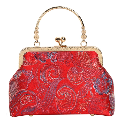 Ципао, барсетка, этническая классическая сумка, этнический стиль, с вышивкой