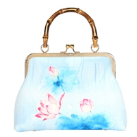 Бамбуковая ручка красный лотос