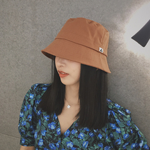 Cai Cai South Korea small sticker cotton fisherman hat Little crowdsourced 100 hitch Shading Tide Placard Pure hat lady autumn and winter display face small